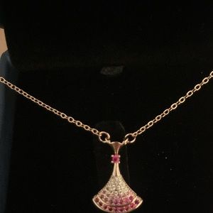 Rose color, designer necklace